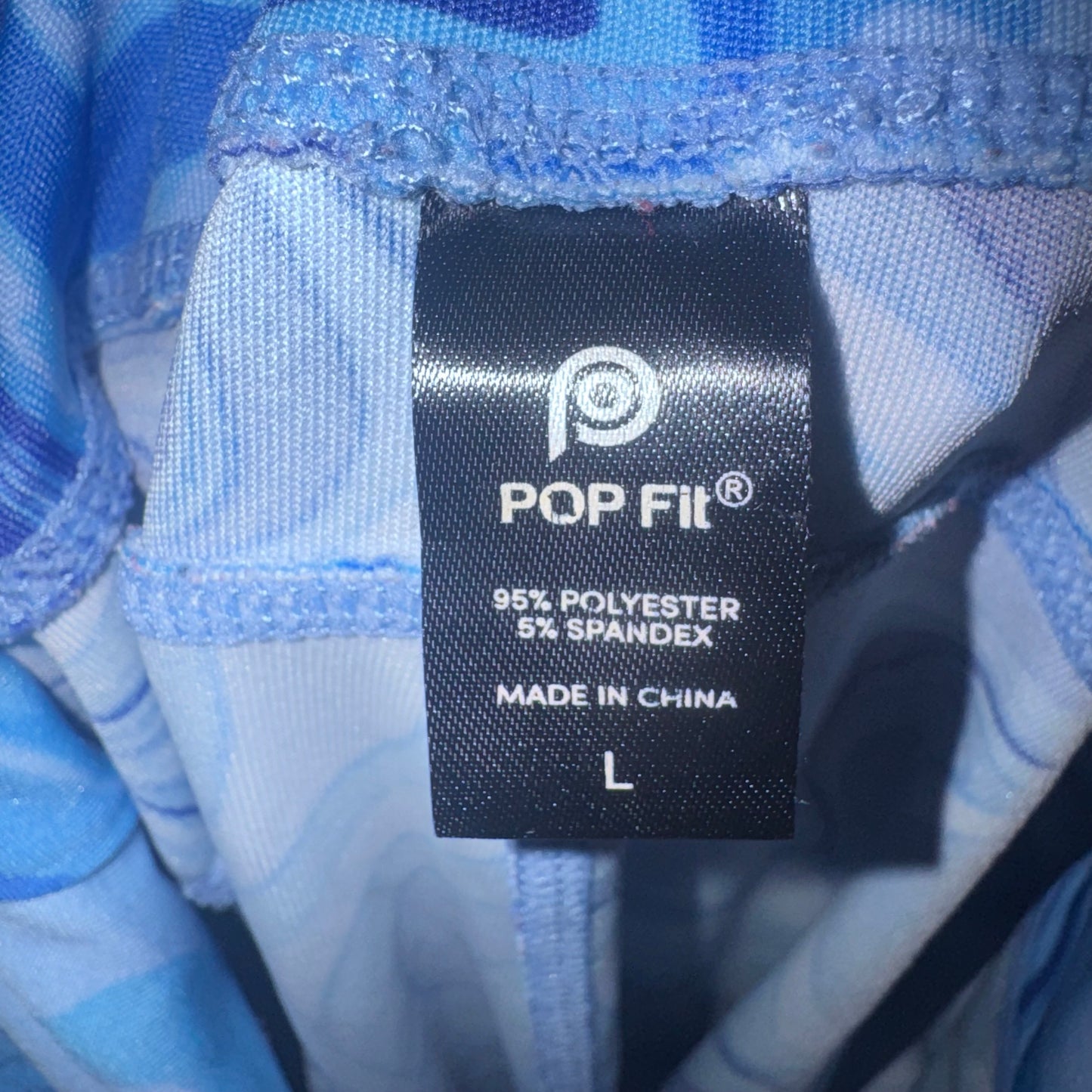 Blue swirl pop fit leggings