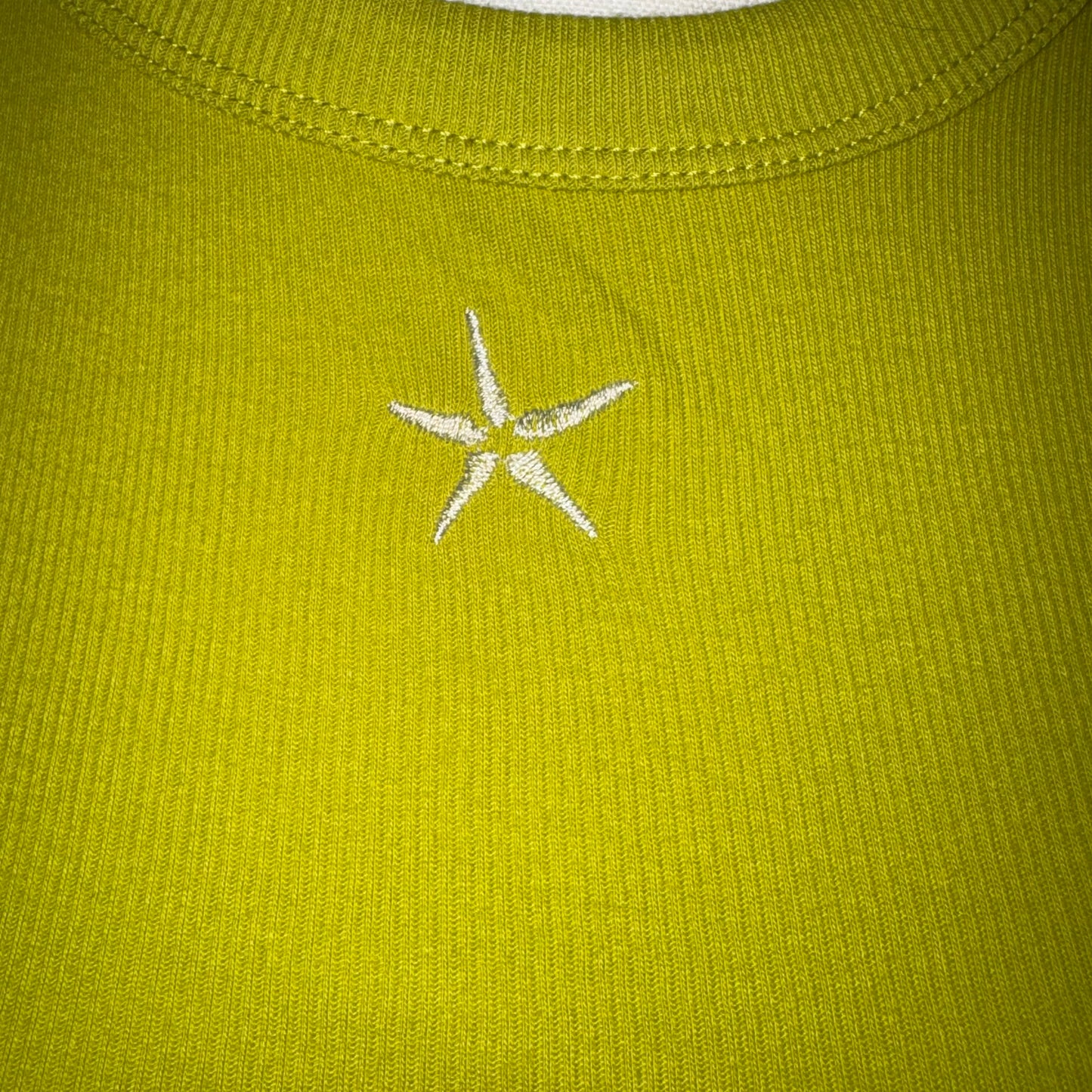 Starfish detail ribbed tank top