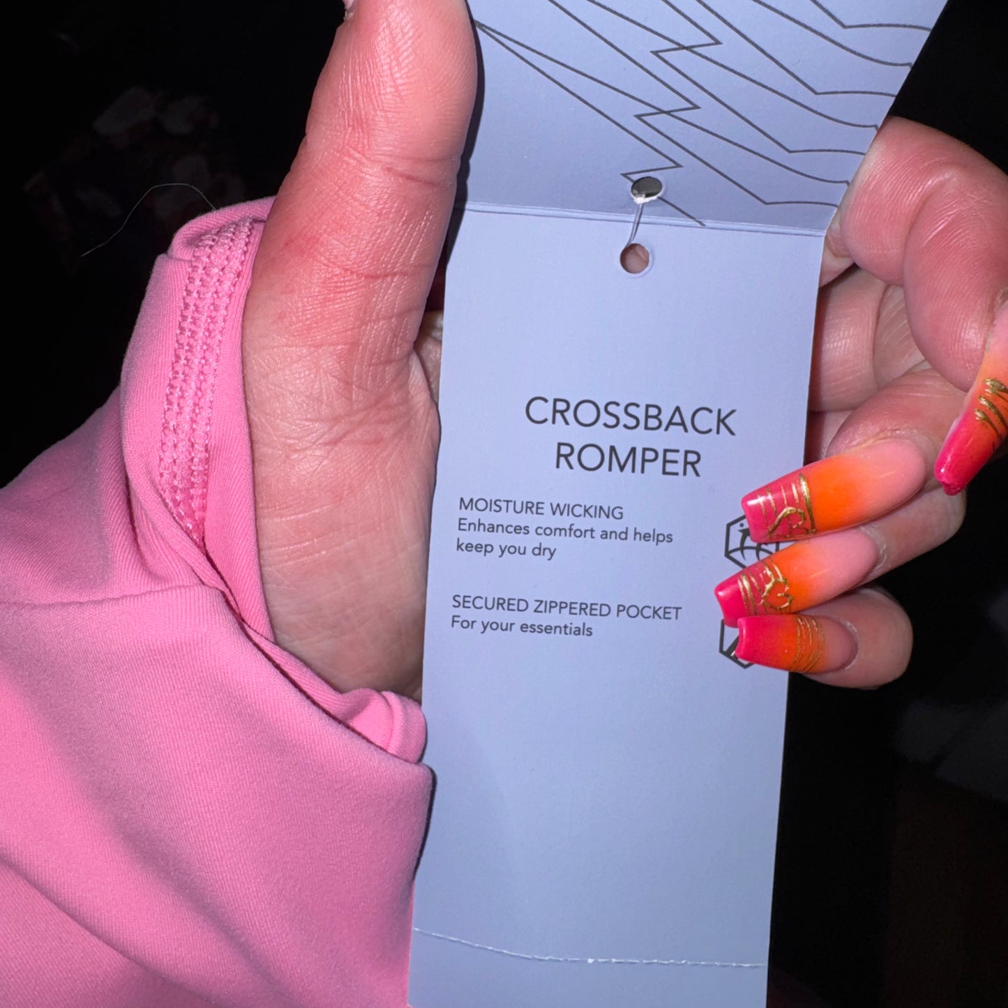 Crossback athletic buttersoft romper