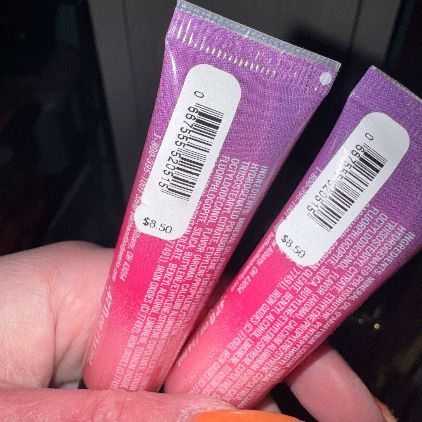 Sparking champagne lip gloss (set of 2)