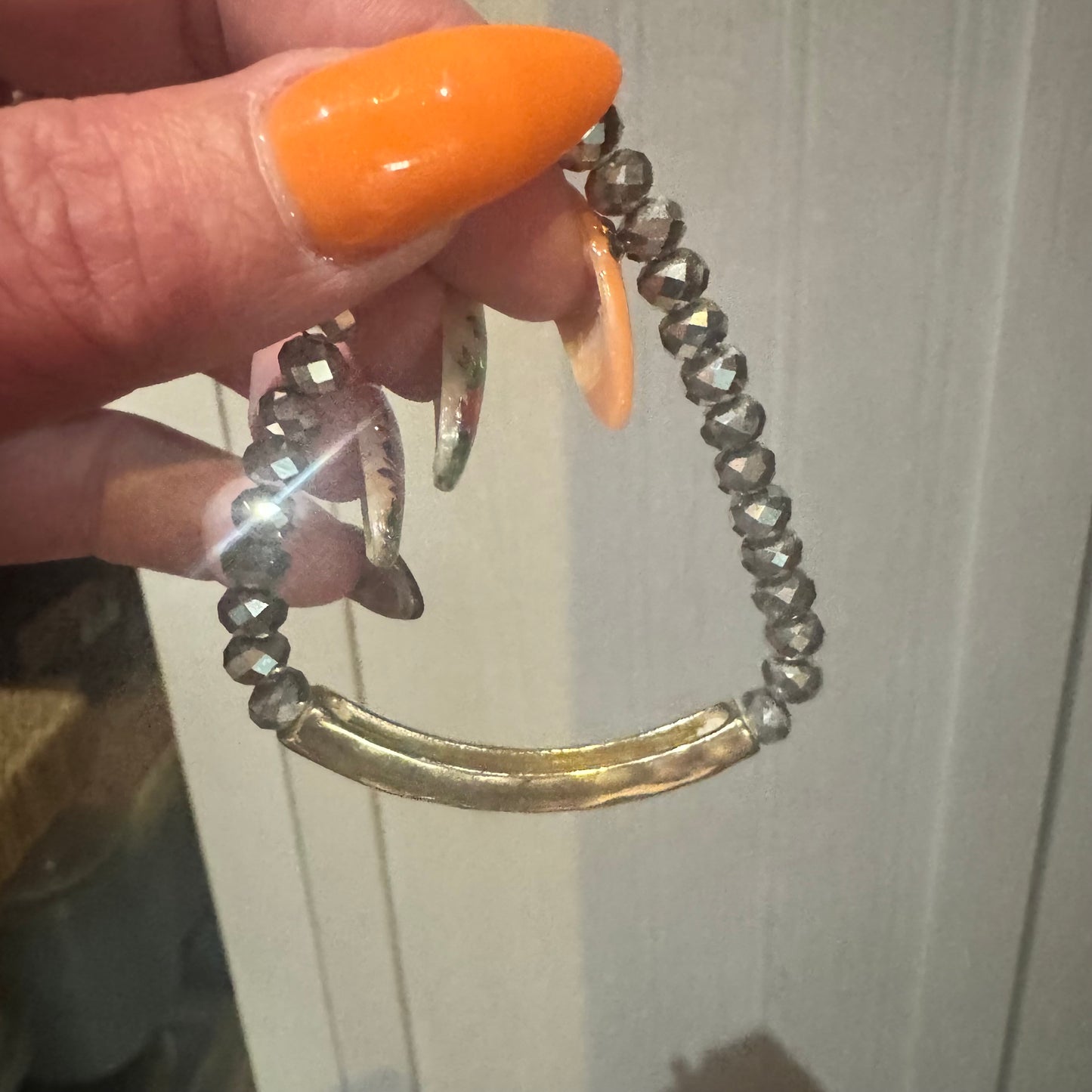 Bead bar bracelet by Noir