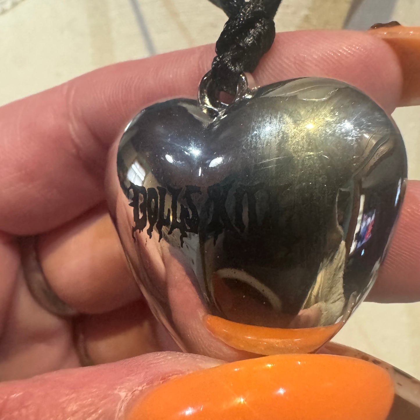Puffy heart necklace