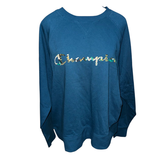 Floral logo French terry crew