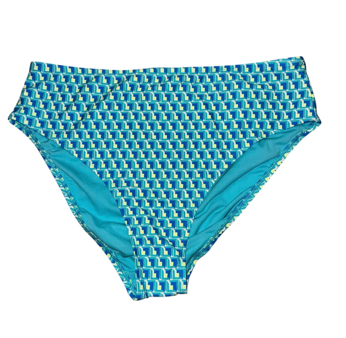 Geo print high waist bikini bottoms