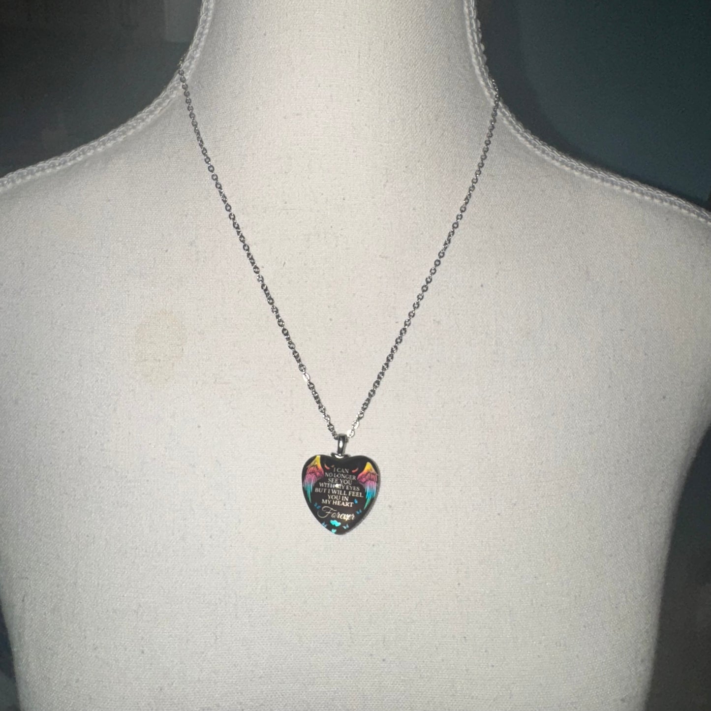 Heart memorial necklace