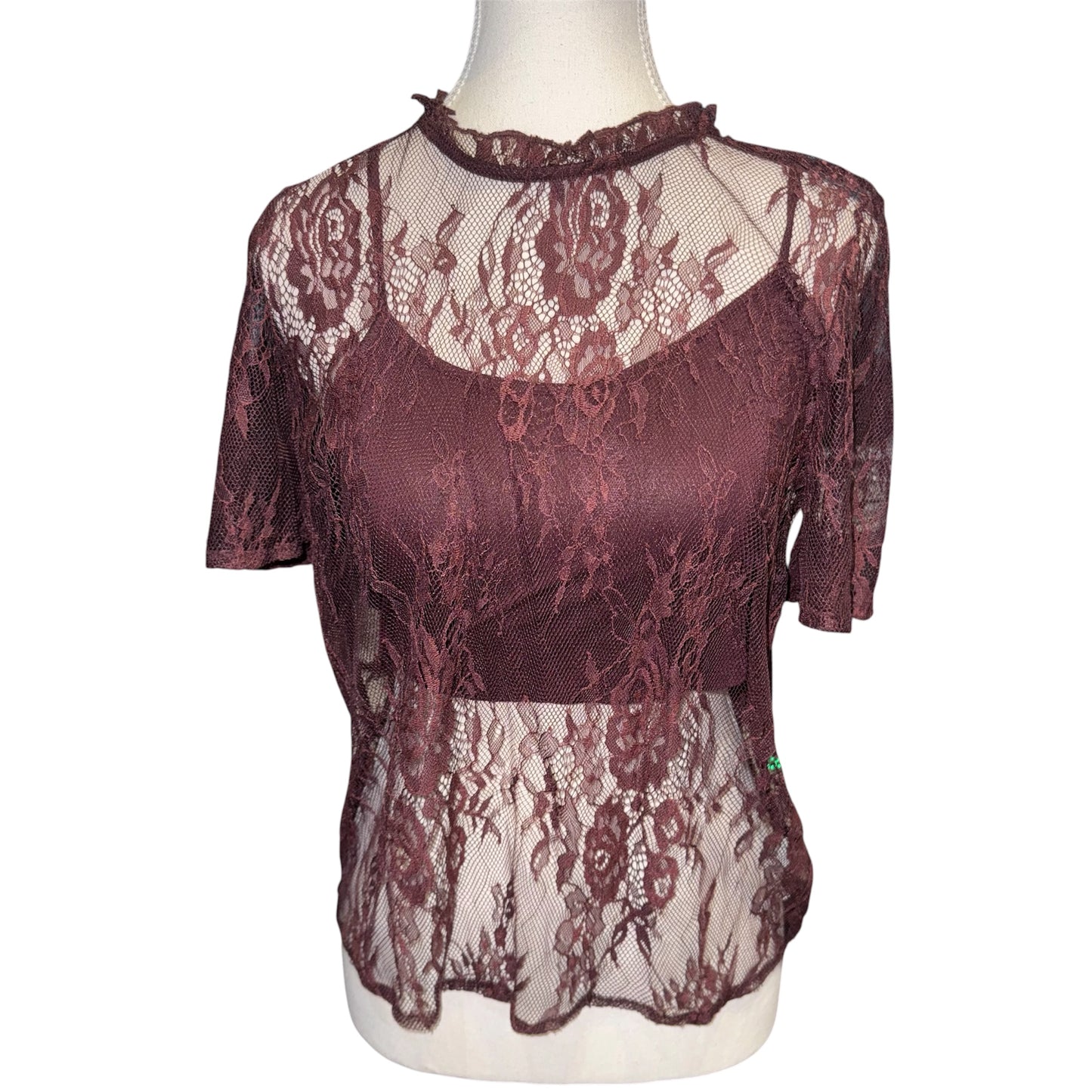 Lace overlay top