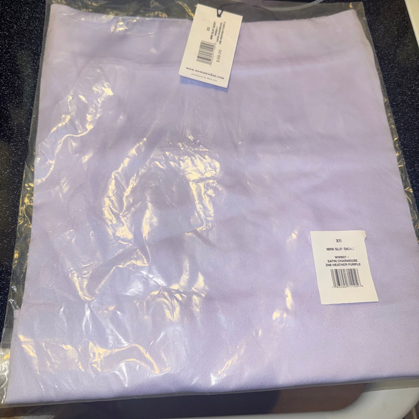 Mini slip skirt heather purple