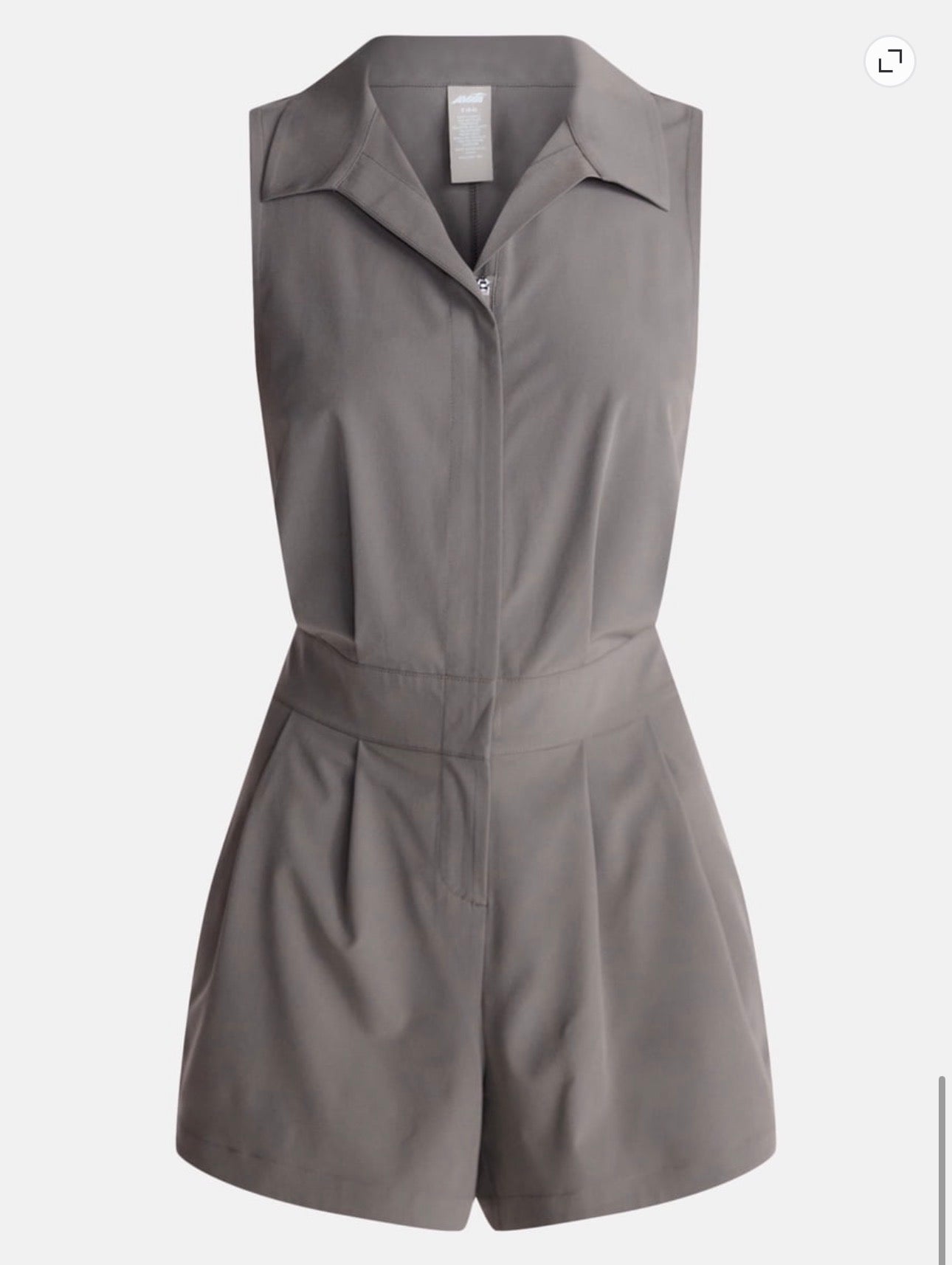 Stretch woven romper