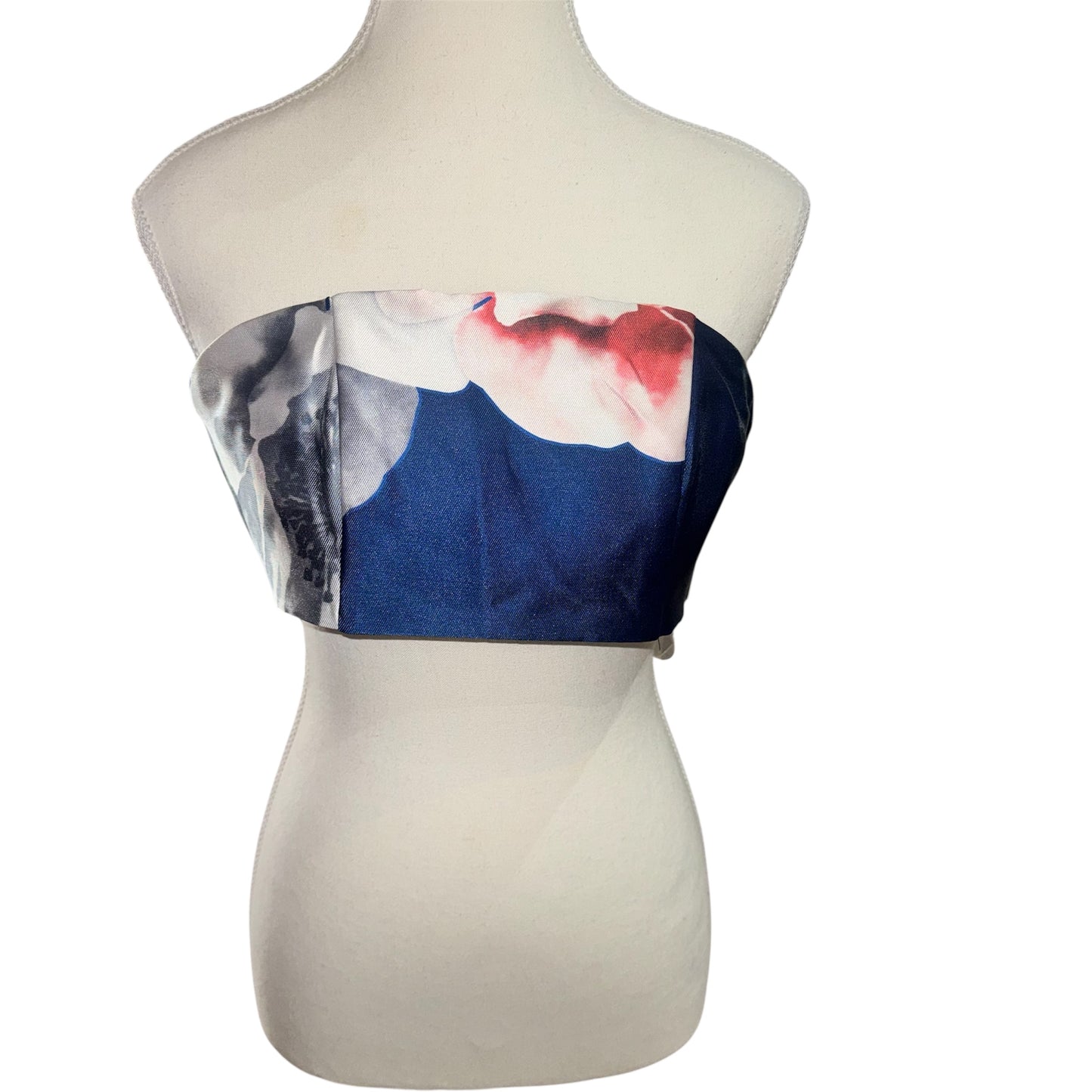 Floral print bandeau top