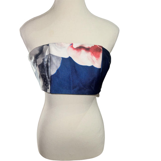 Floral print bandeau top