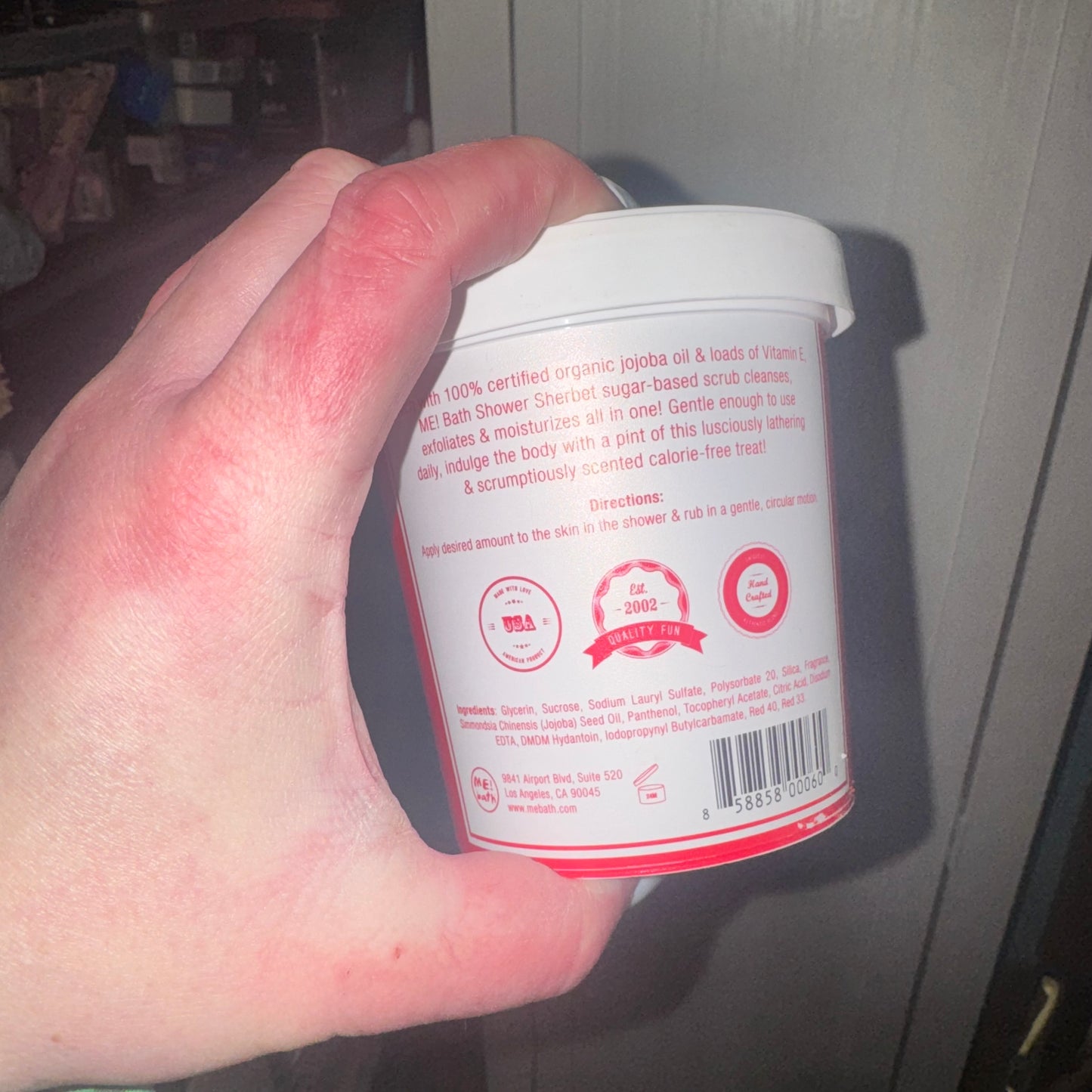 Pomegranate shower sorbet