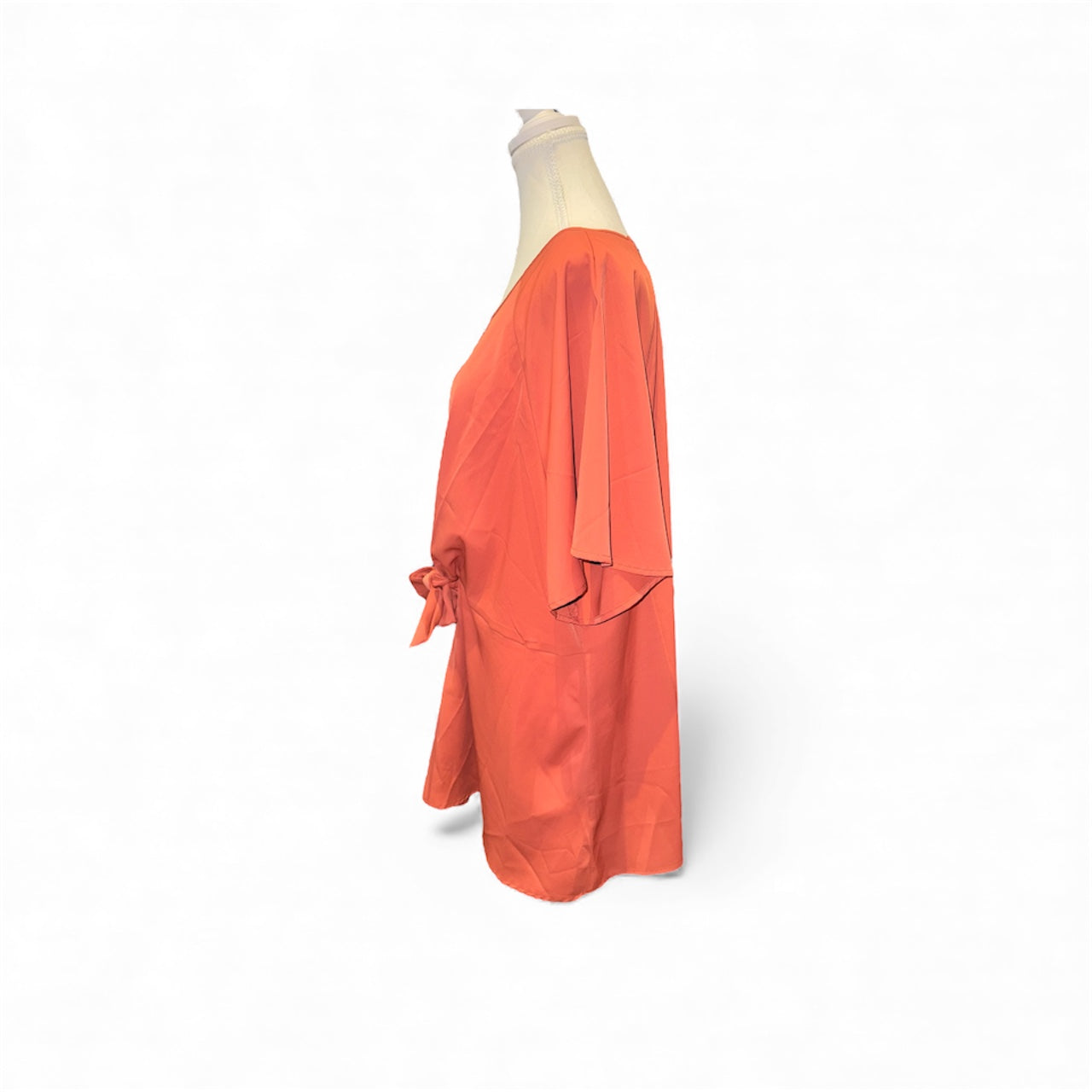 Tie front kimono sleeve blouse