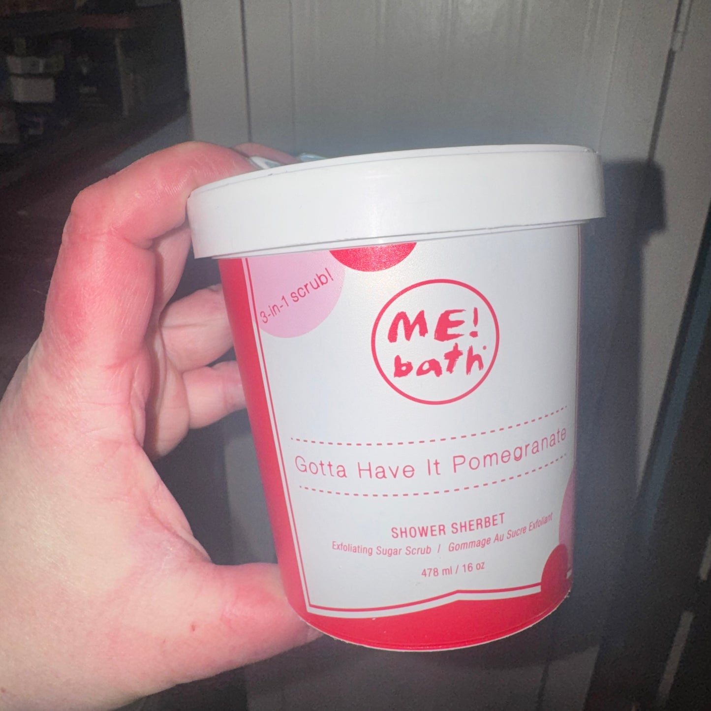 Pomegranate shower sorbet