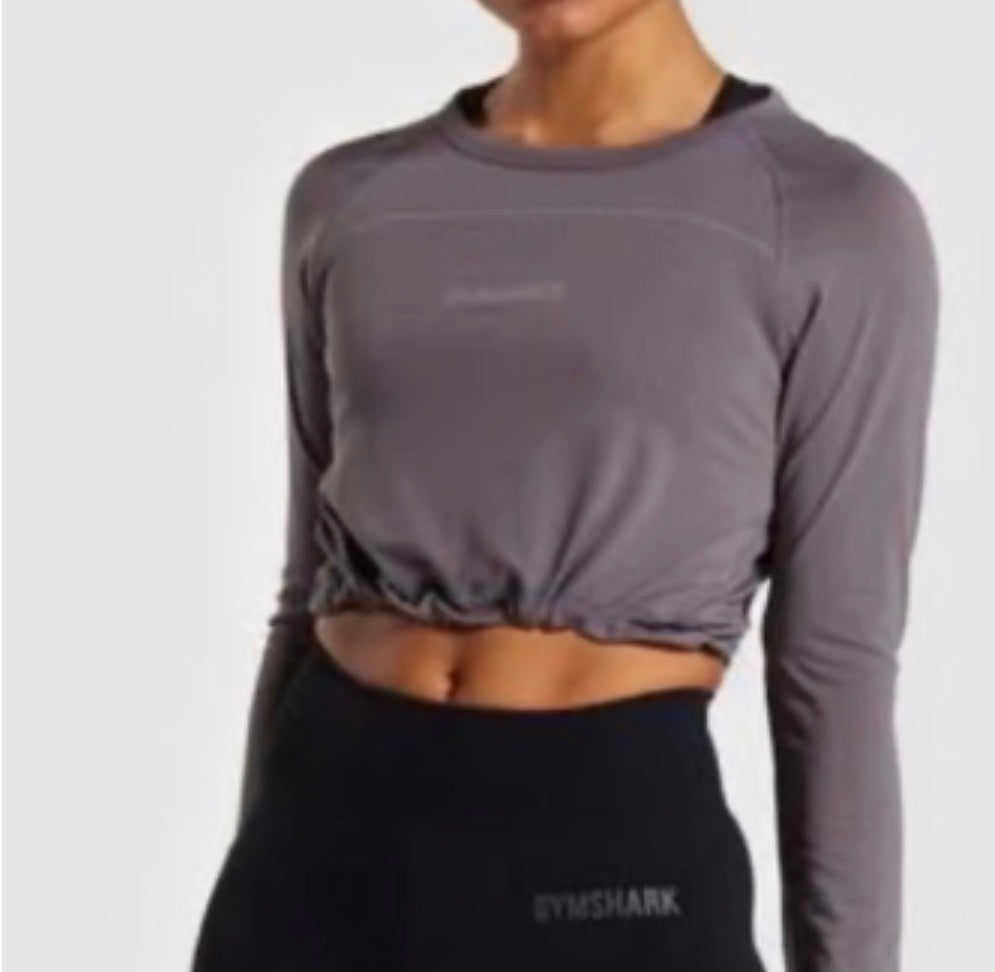 Cropped cinch waist top