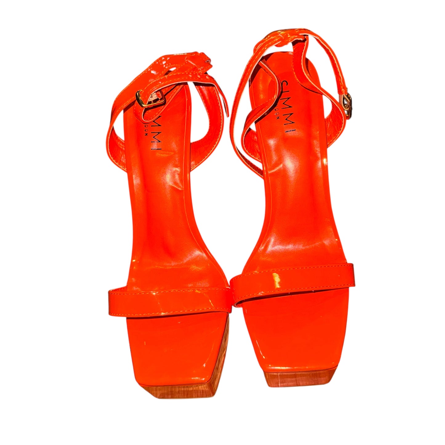 Orange onyx platform heel