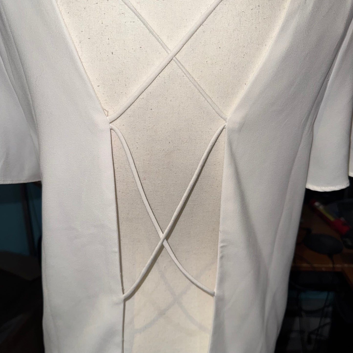 Open back boxy top