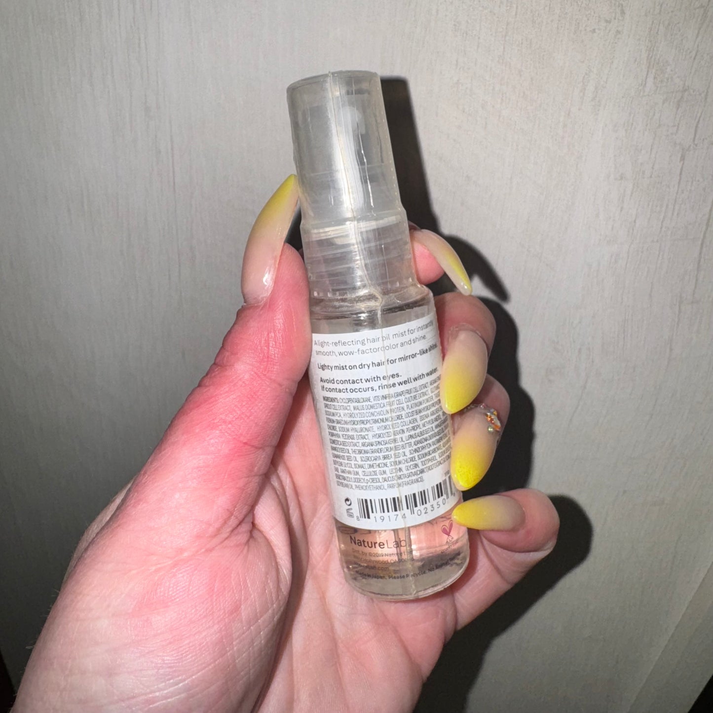 Nature lab perfect shine hair oil mist
