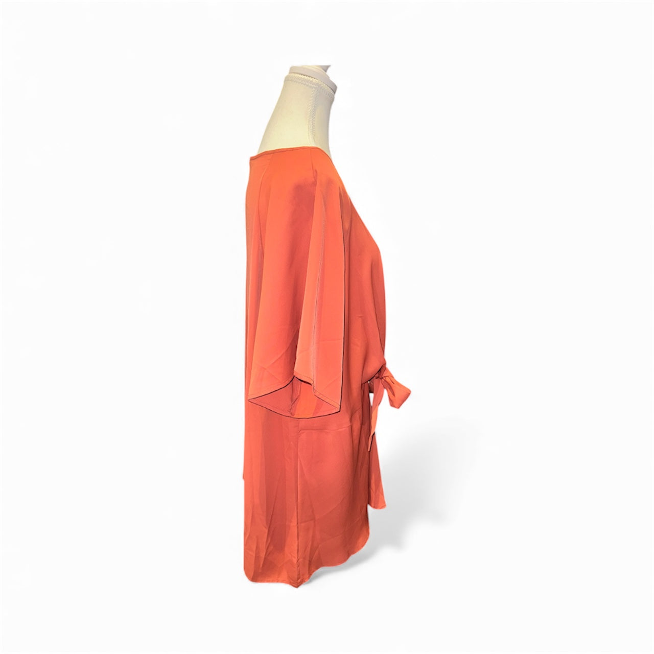Tie front kimono sleeve blouse