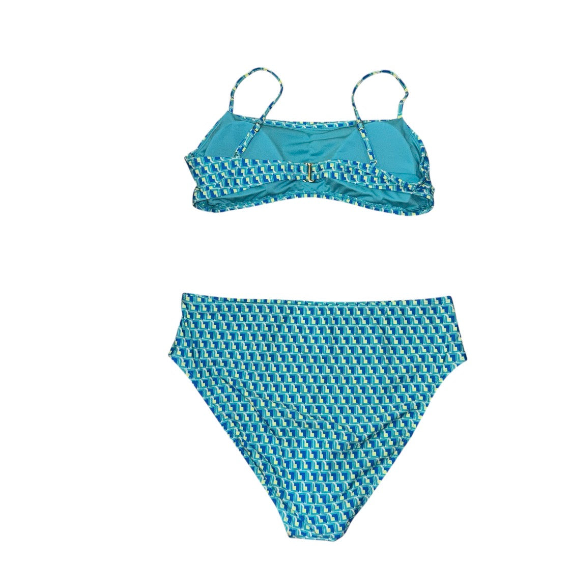 High waisted geo print bikini