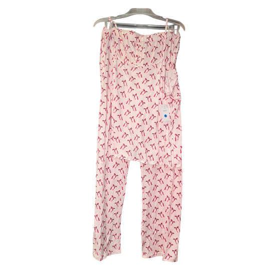 Bow print pajama set