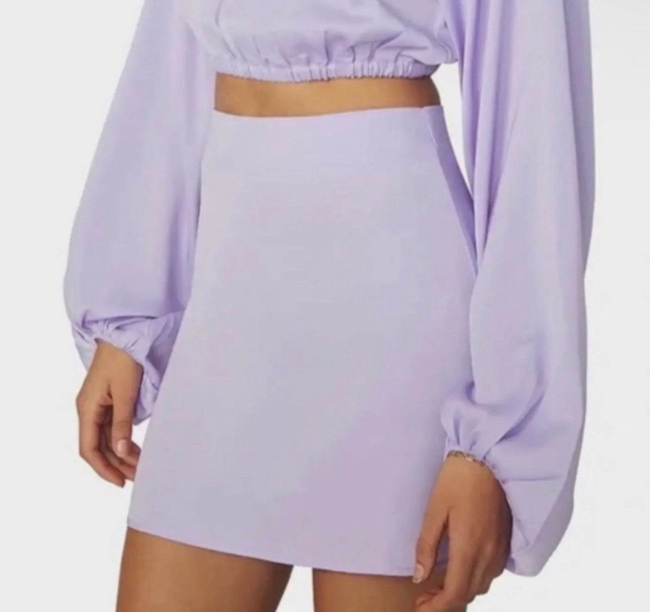 Mini slip skirt heather purple