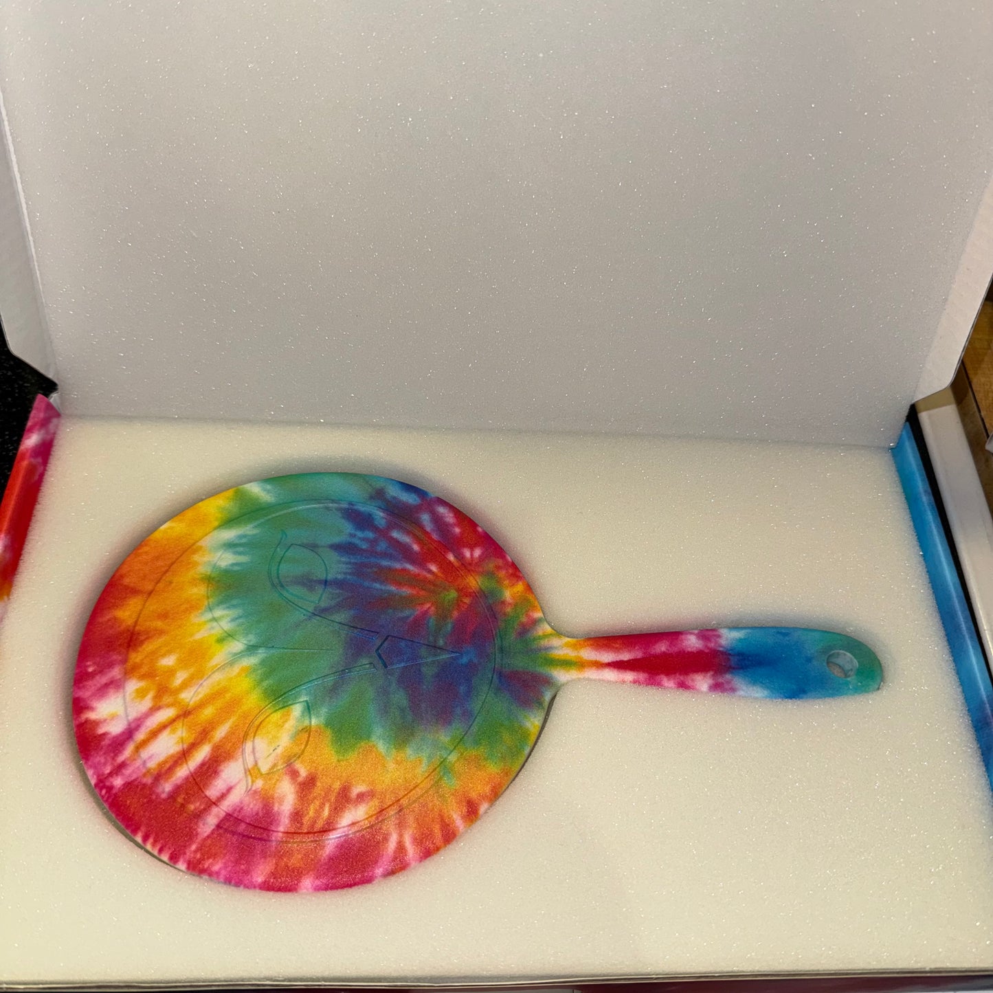 Tie dye hand mirror