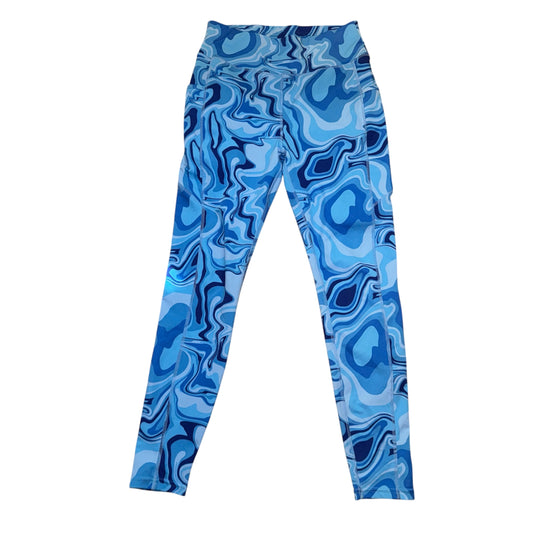 Blue swirl pop fit leggings