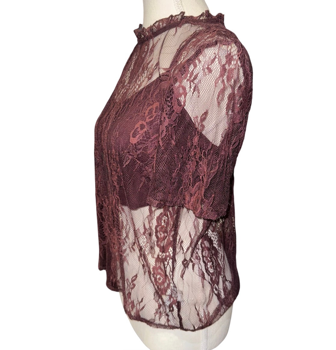 Lace overlay top