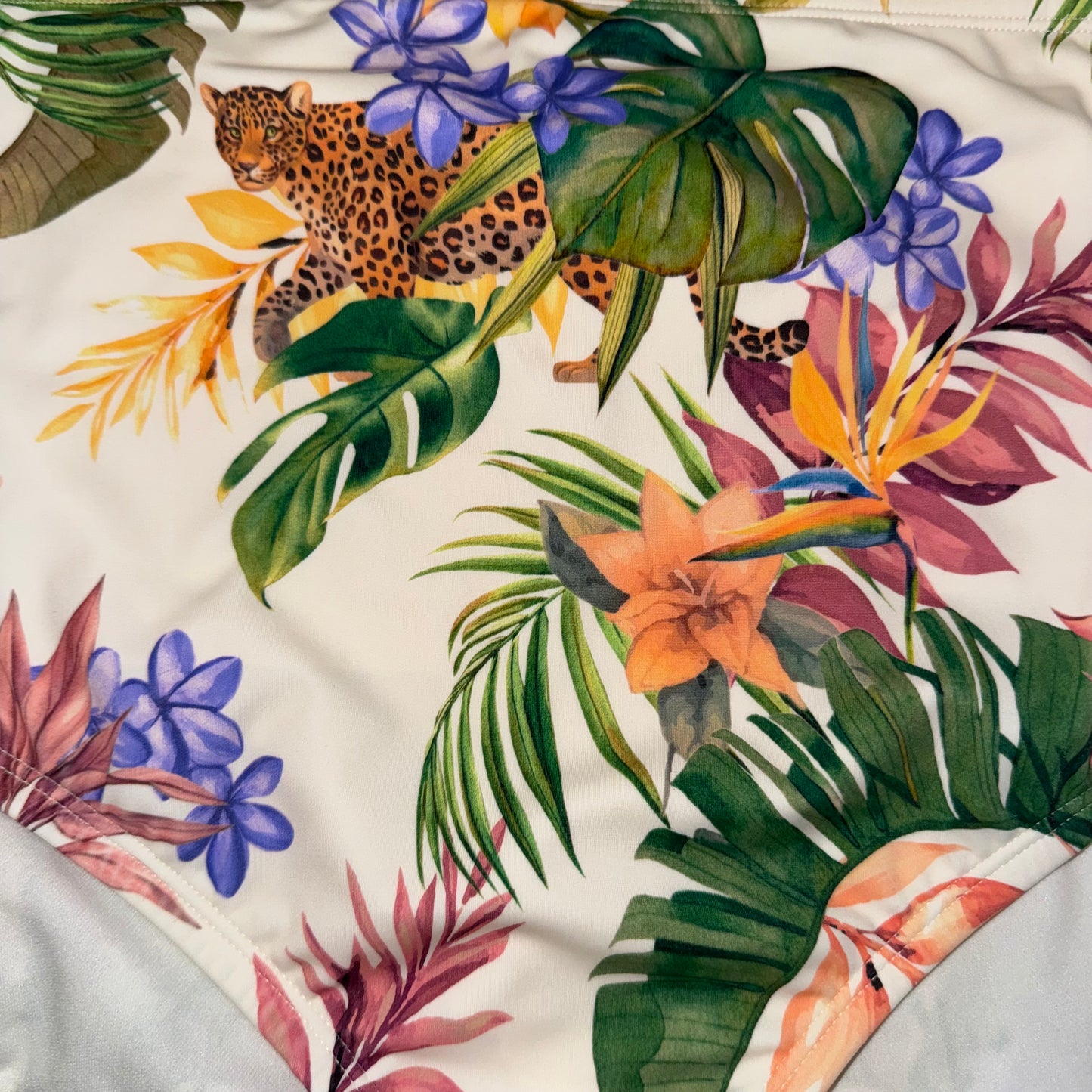 Exotic jungle cheeky high waist bikini bottoms