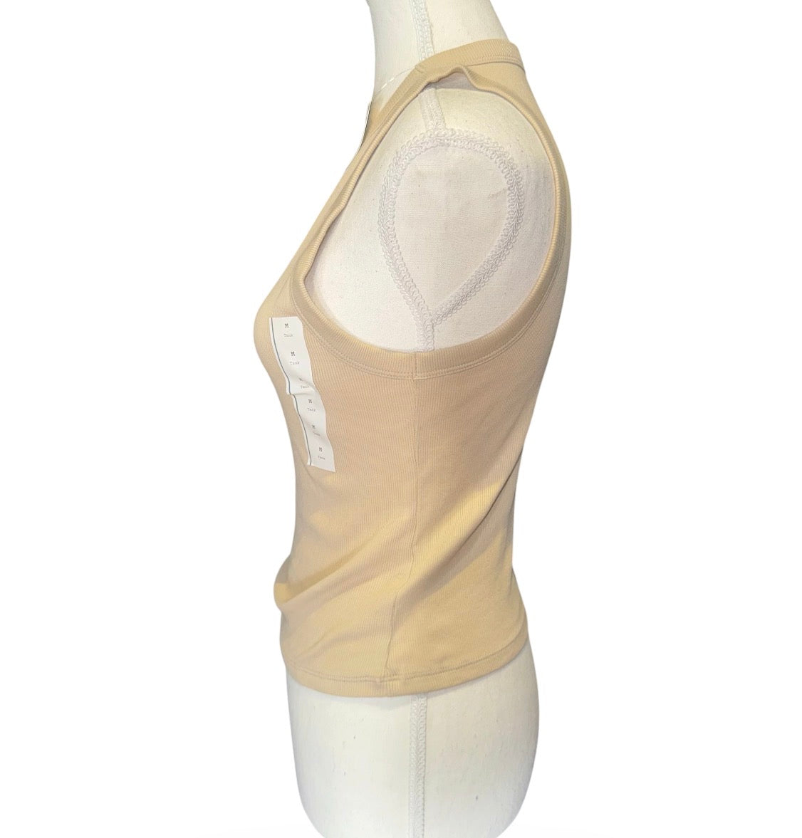 Shrimp detail ribbed tank top