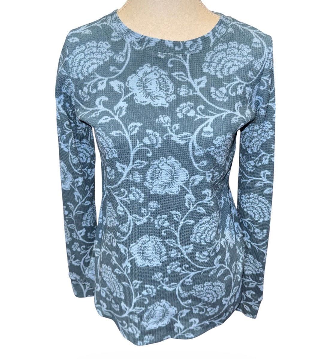 Floral waffle knit top - 2 colors