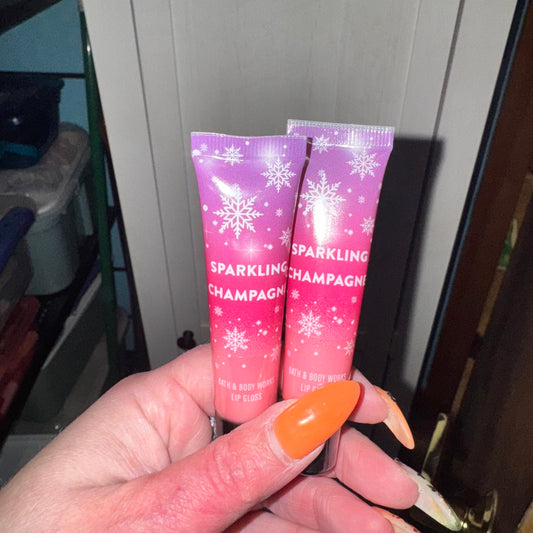Sparking champagne lip gloss (set of 2)