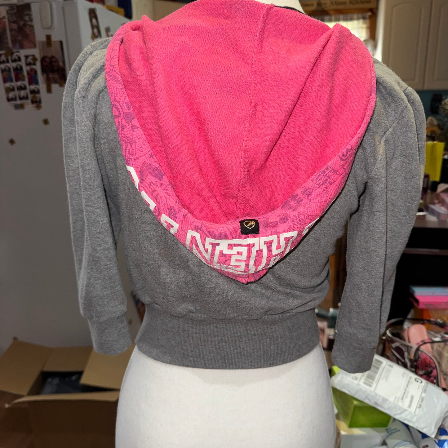 Vintage ecko red cropped zip up hoodie
