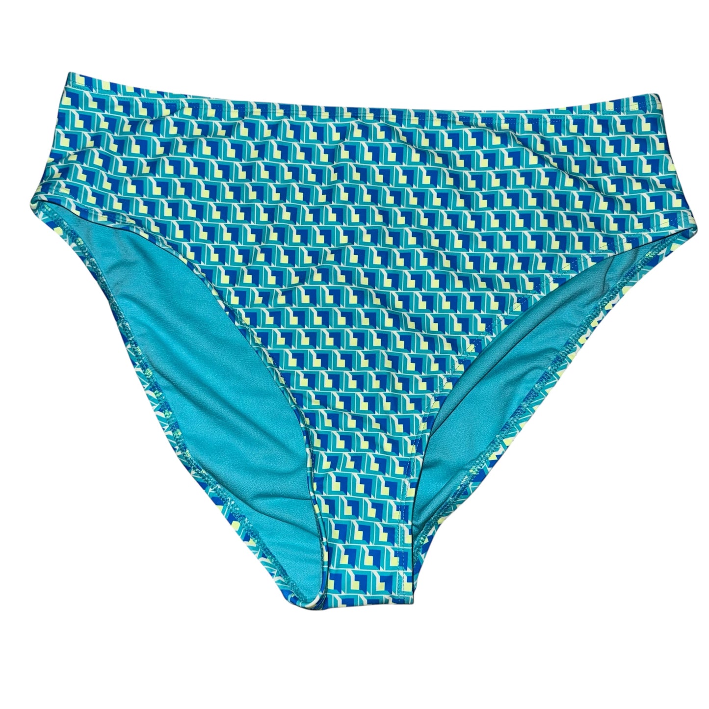 High waisted geo print bikini