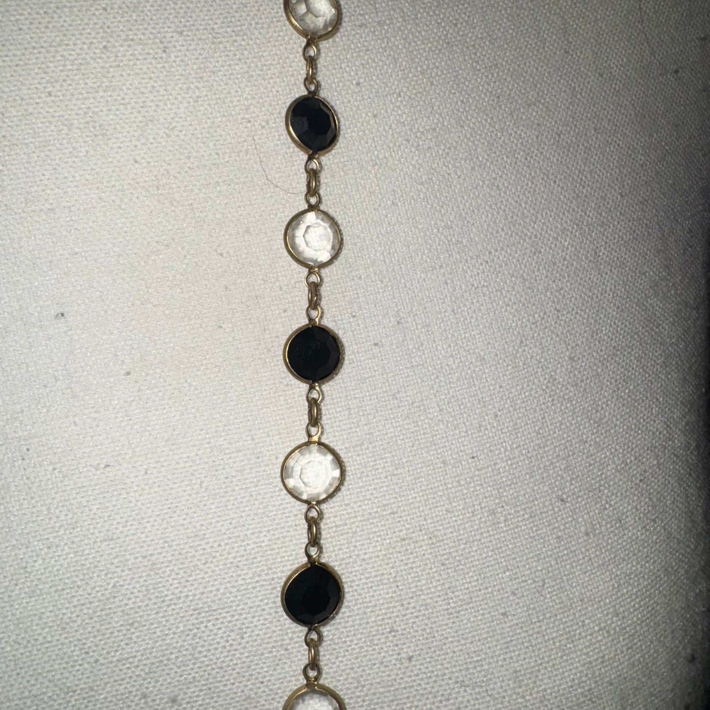 Vintage black & clear necklace