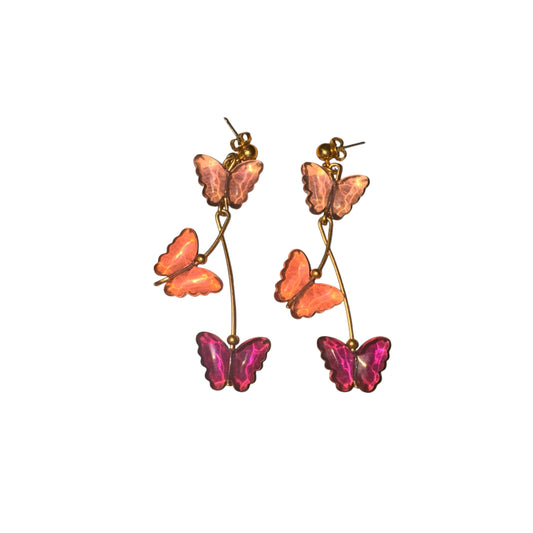 Vintage dangling butterfly earrings