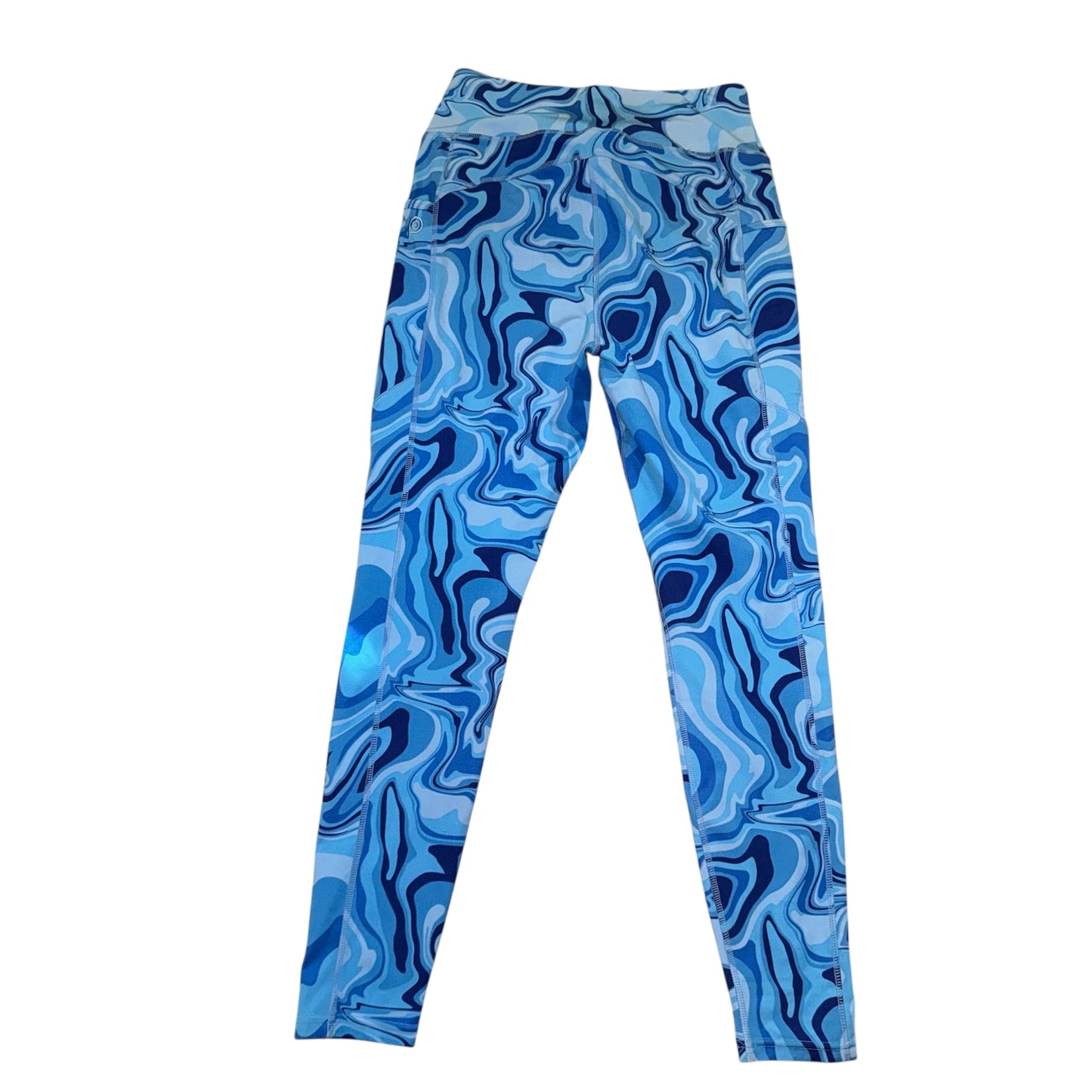Blue swirl pop fit leggings