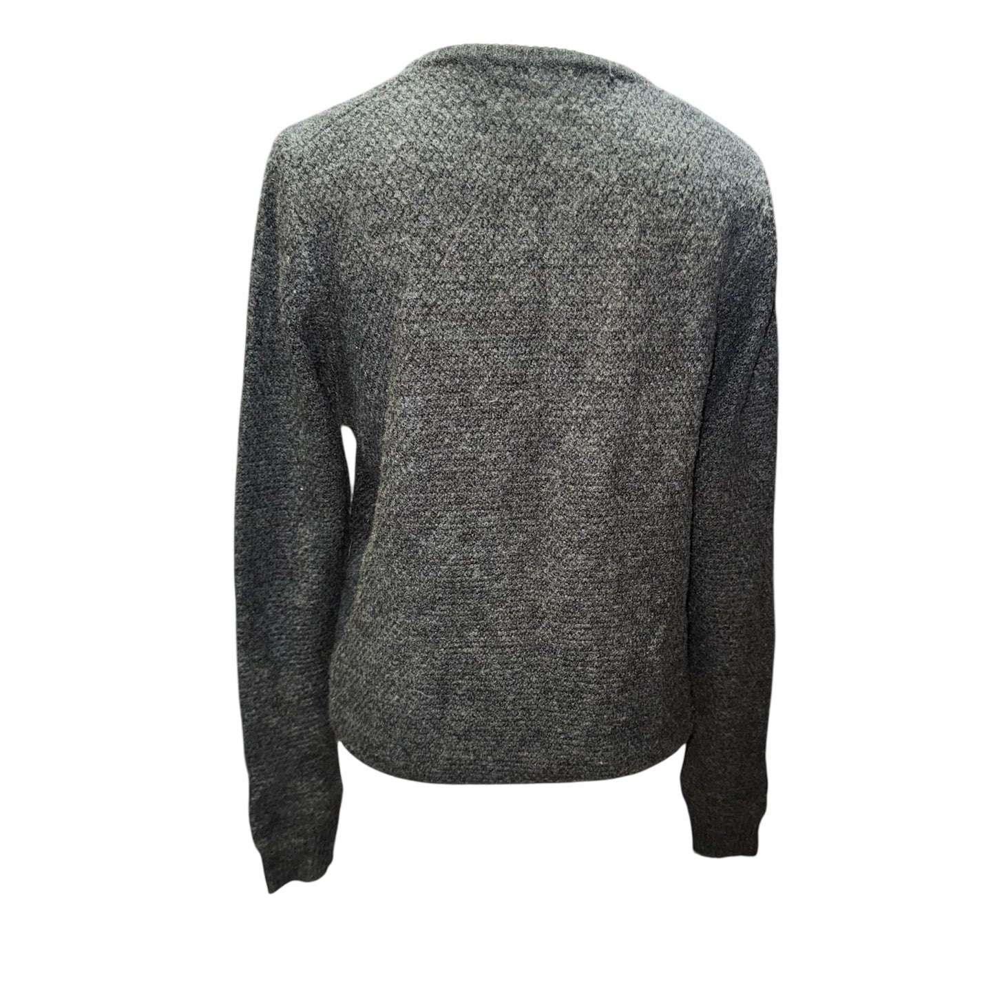 Gray knit acrylic cardigan