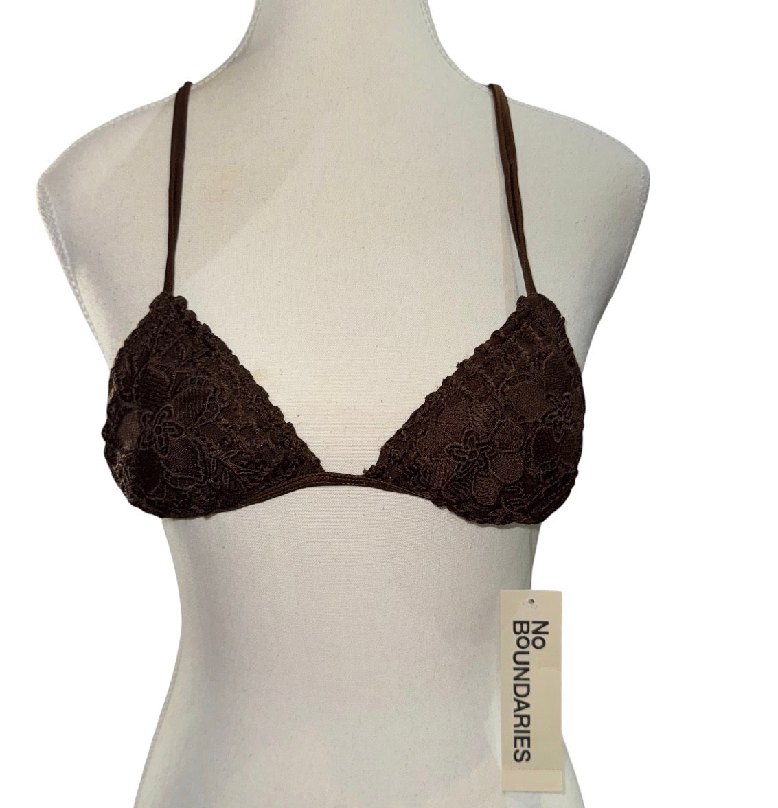 Crochet triangle bikini top