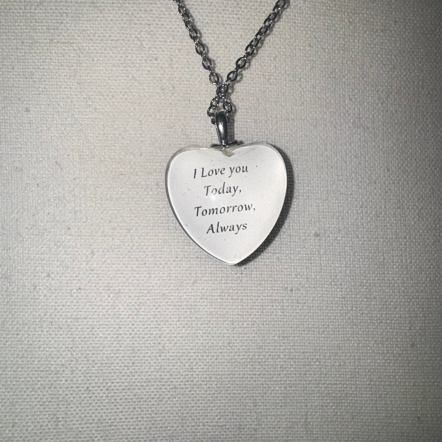Heart memorial necklace