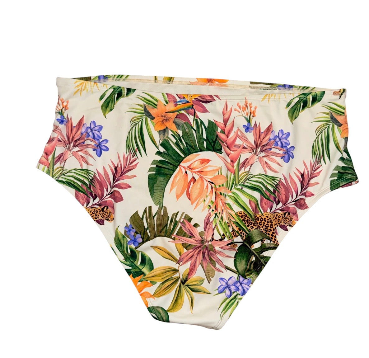 Exotic jungle cheeky high waist bikini bottoms