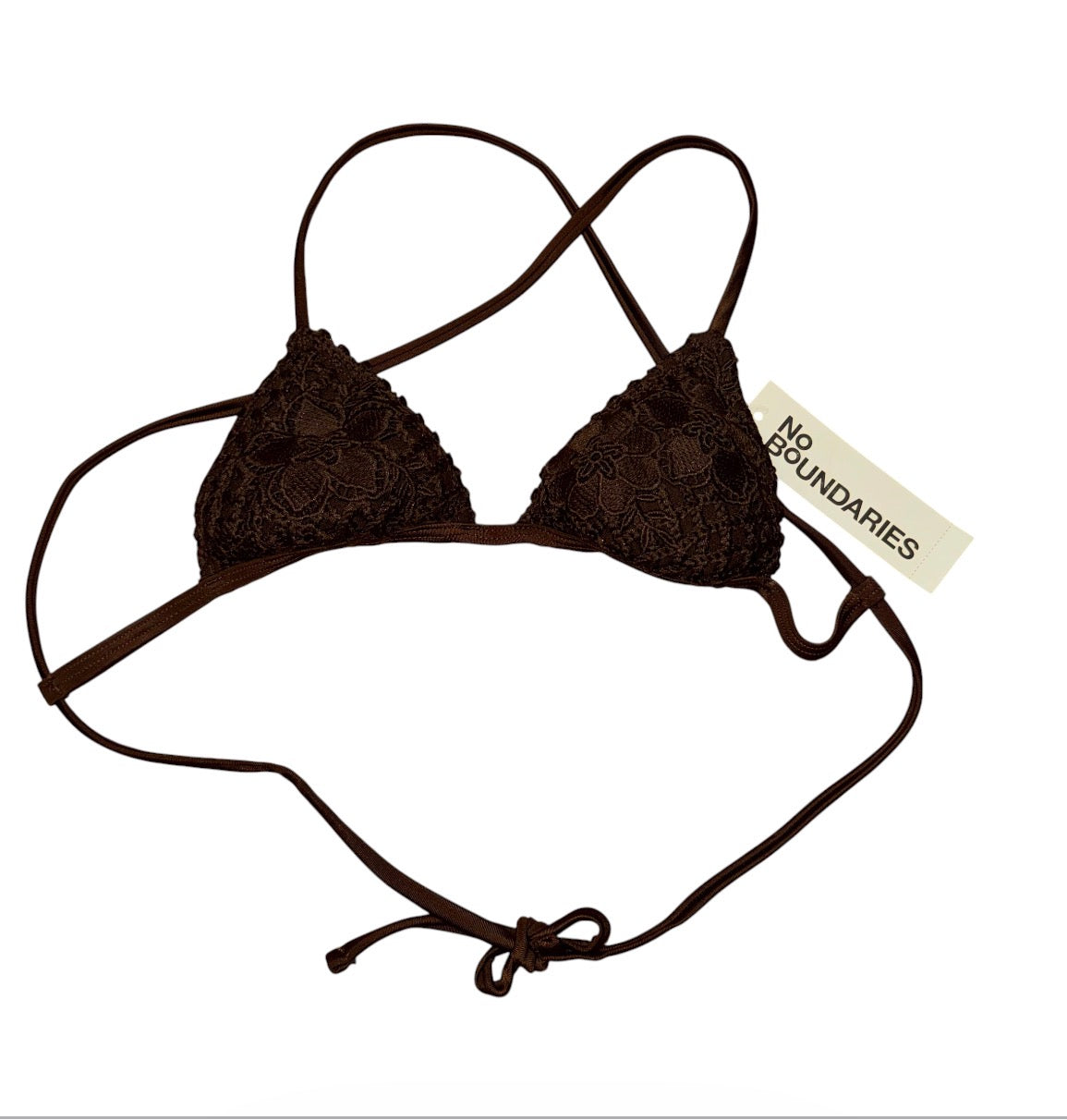 Crochet triangle bikini top