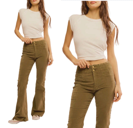 Jayde cord high rise flares