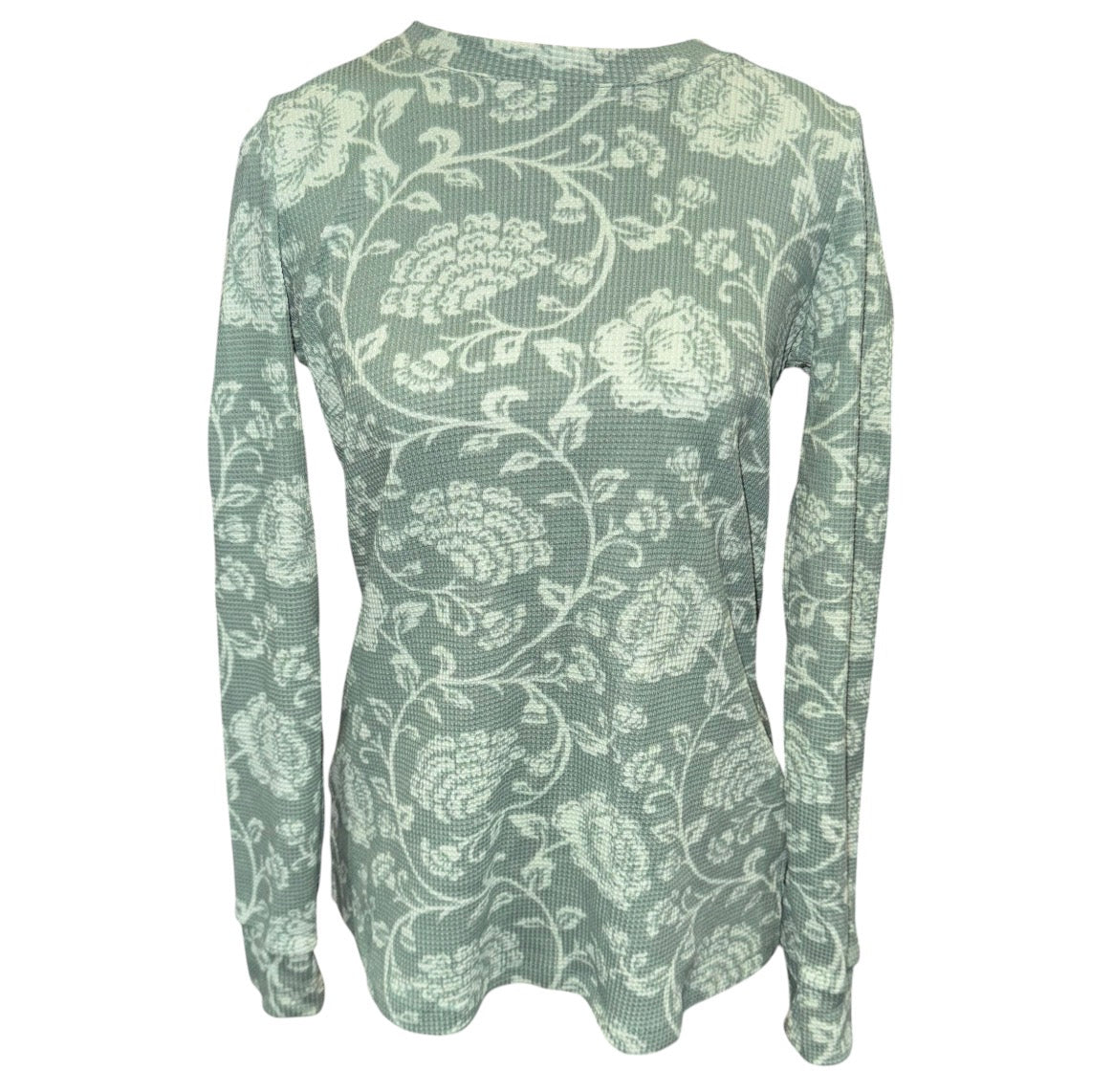 Floral waffle knit top - 2 colors