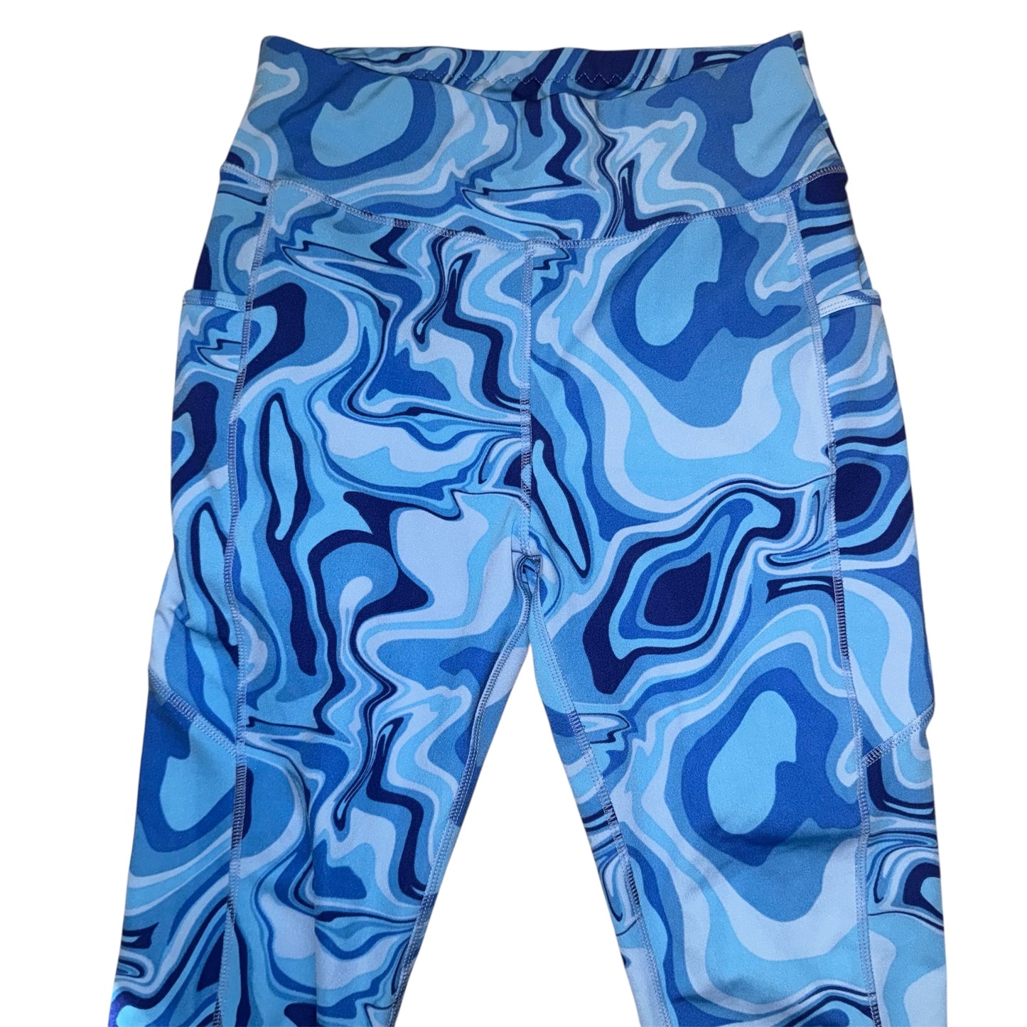 Blue swirl pop fit leggings