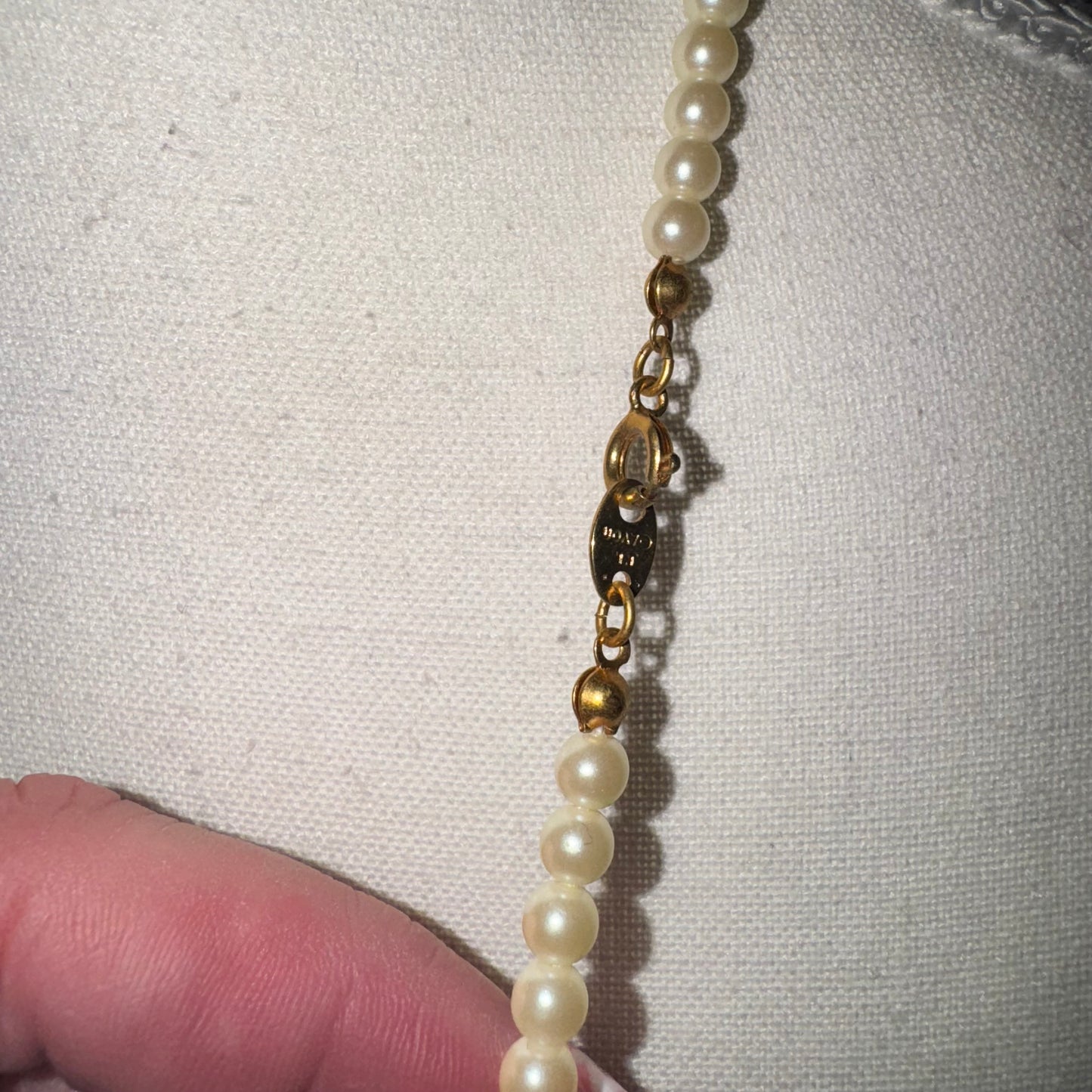 Vintage Avon caged pearl necklace