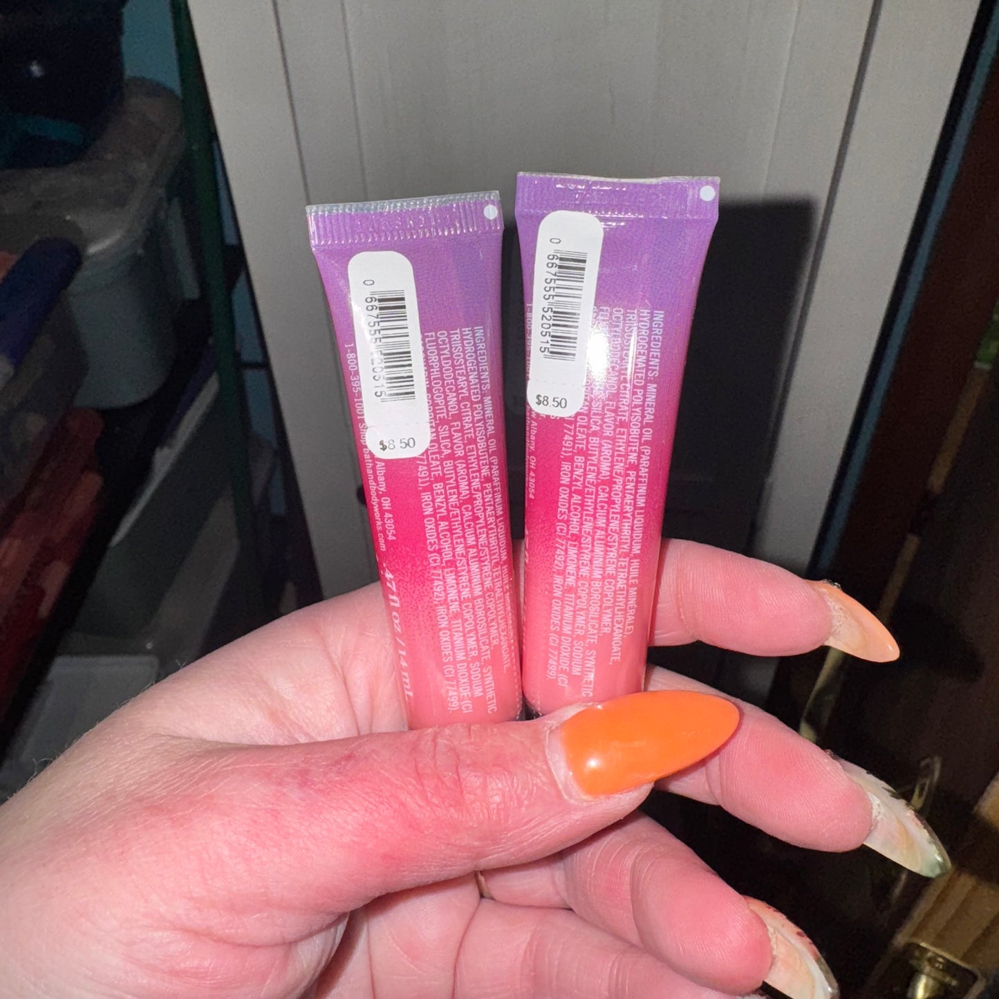 Sparking champagne lip gloss (set of 2)