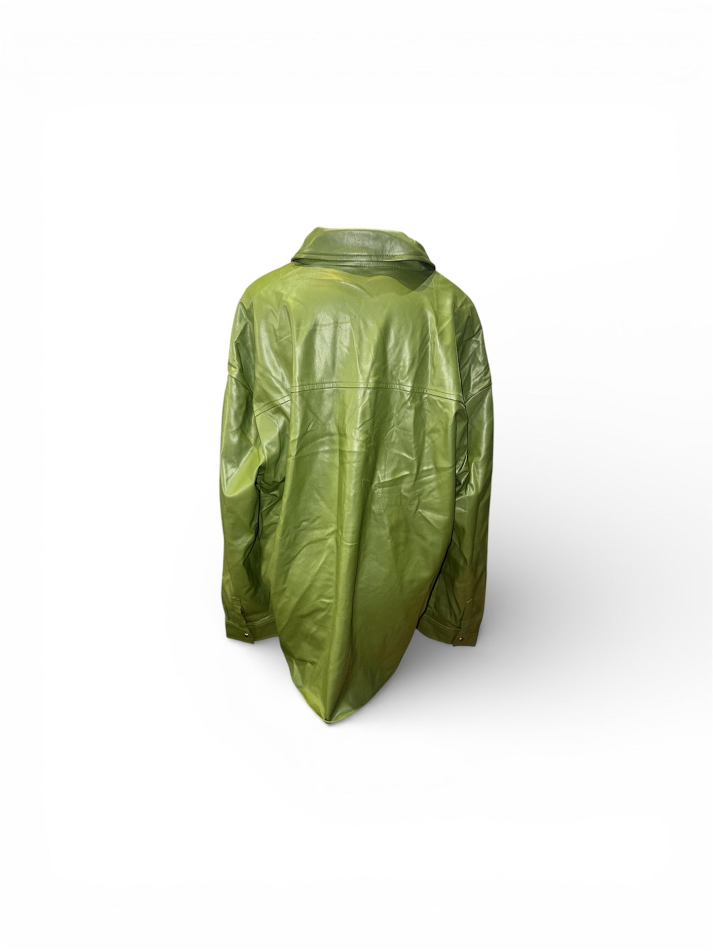 Vegan leather overshirt