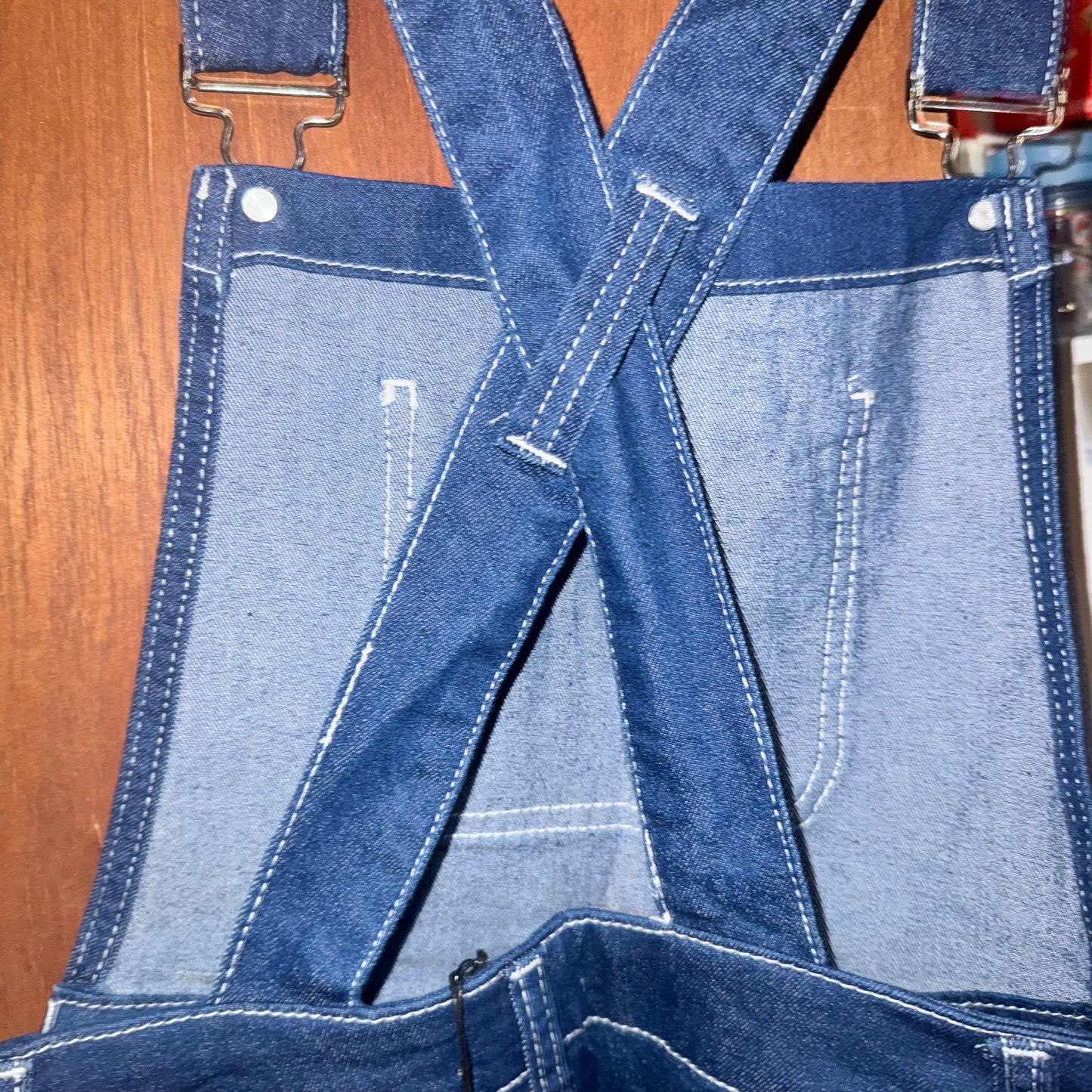 High-rise skinny overalls