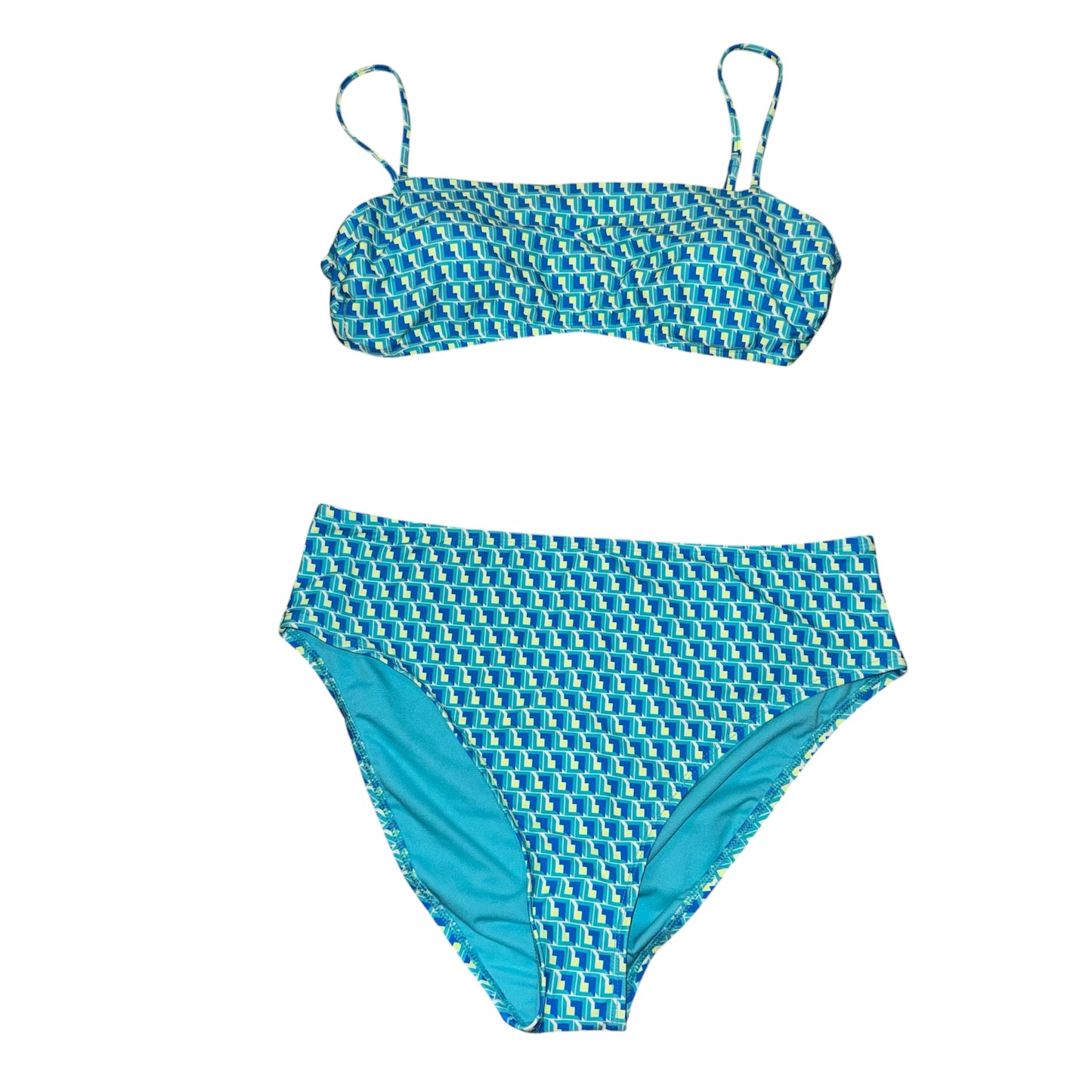 High waisted geo print bikini